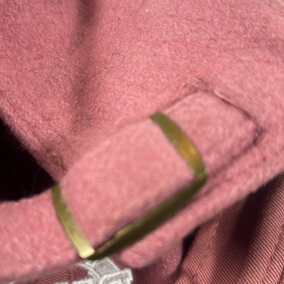 PINK Victoria Secret Wool Blend Mauve Soft Pink Ball Cap Cinch Back PINK Logo - Picture 6 of 12